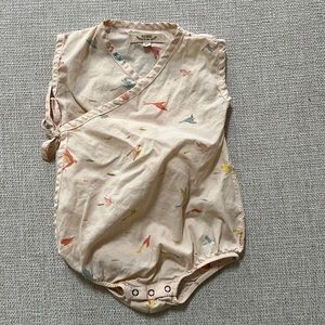 Red caribou sleeveless onesie